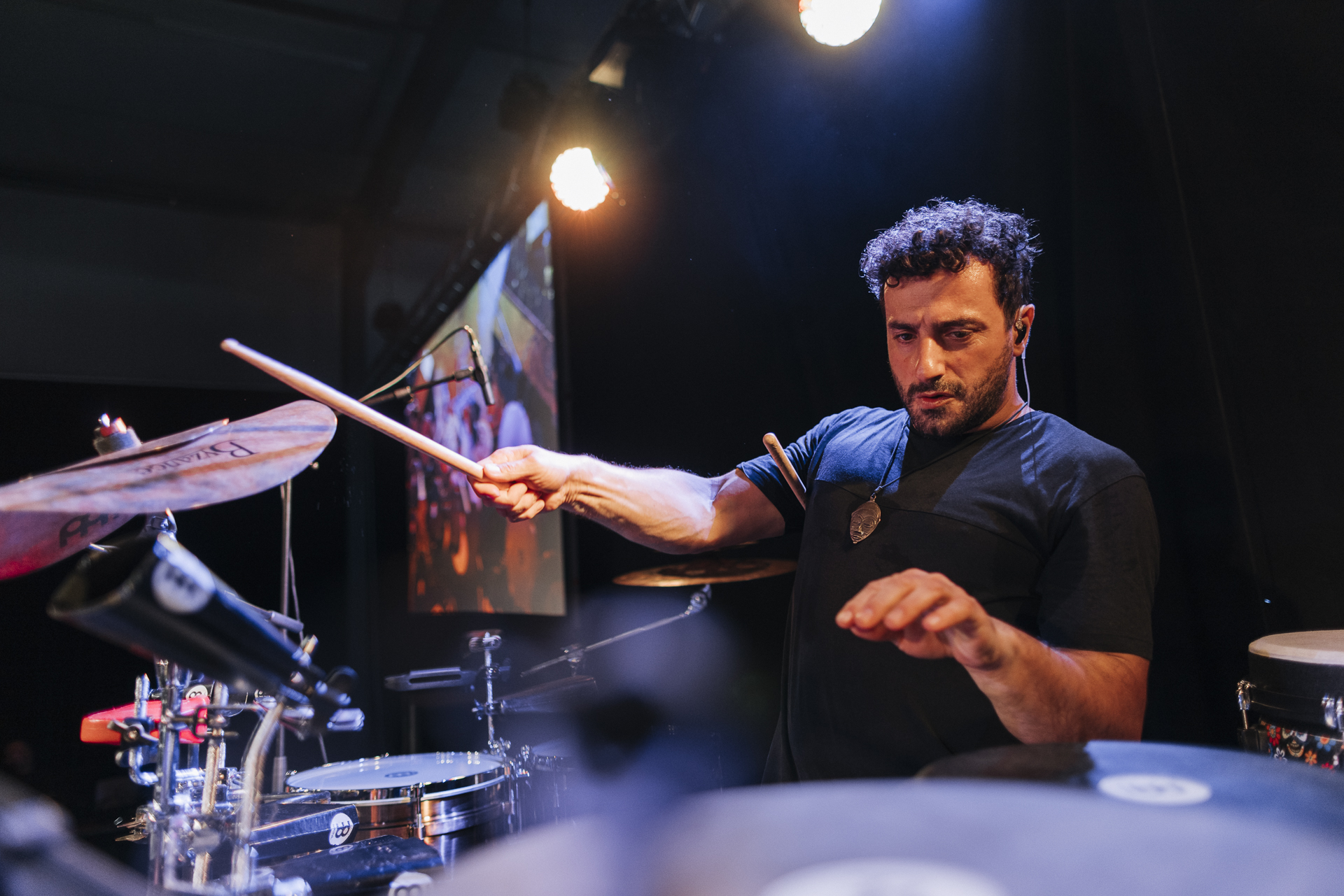 Santino, teaching, drums, group